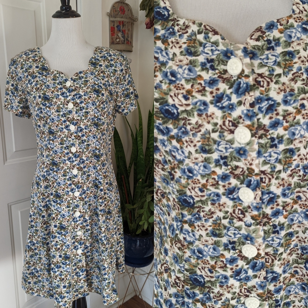 Vintage 90s Mini Dress Floral